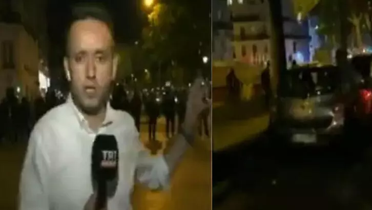 TRT muhabirini koruyan polis bakın Ankara'nın hangi ilçesinden çıktı...