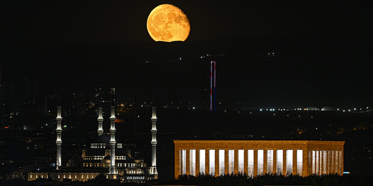 Ankara'nın benzersiz dolunay manzarası