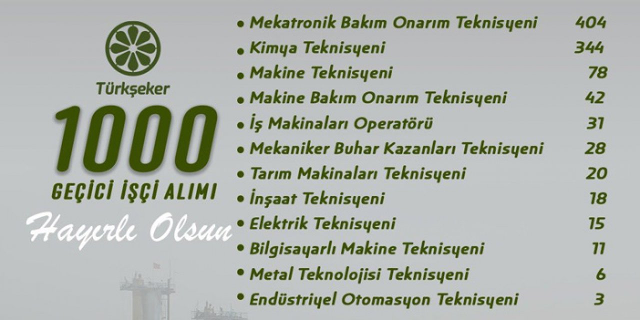 '1000 geçici işçi alımı gerçekleştireceğiz'