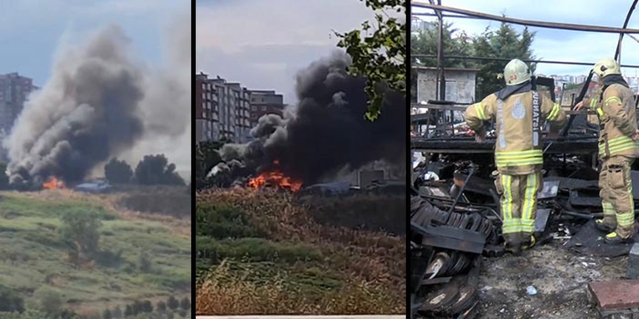 Depo olarak kullanılıyordu; alev alev yandı