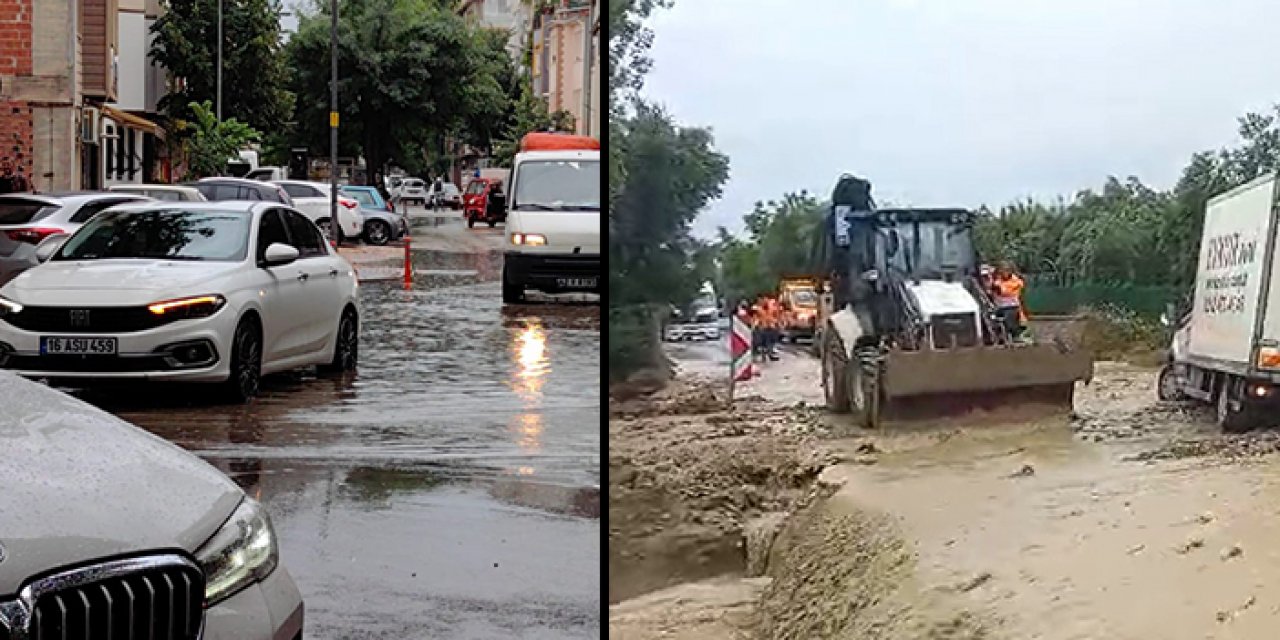 Bursa’yı sağanak vurdu
