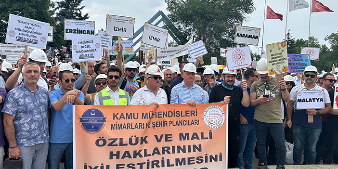 Yüzlerce kamu mühendisi Ankara'da buluştu: 81 ilden Anıtpark'a akın ettiler