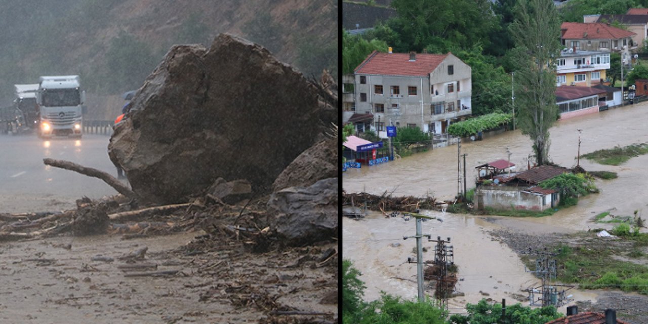 Zonguldak’ta sağanak heyelana sebep oldu