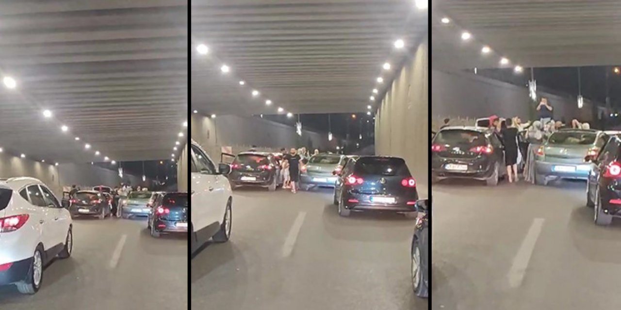 Düğün magandaları iş başında: Trafiği kilitlediler