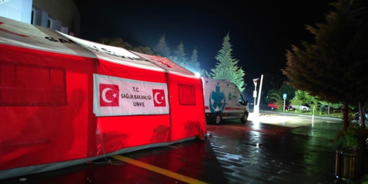 Zonguldak'ta devlet hastanelerinde geçici üniteler kuruldu