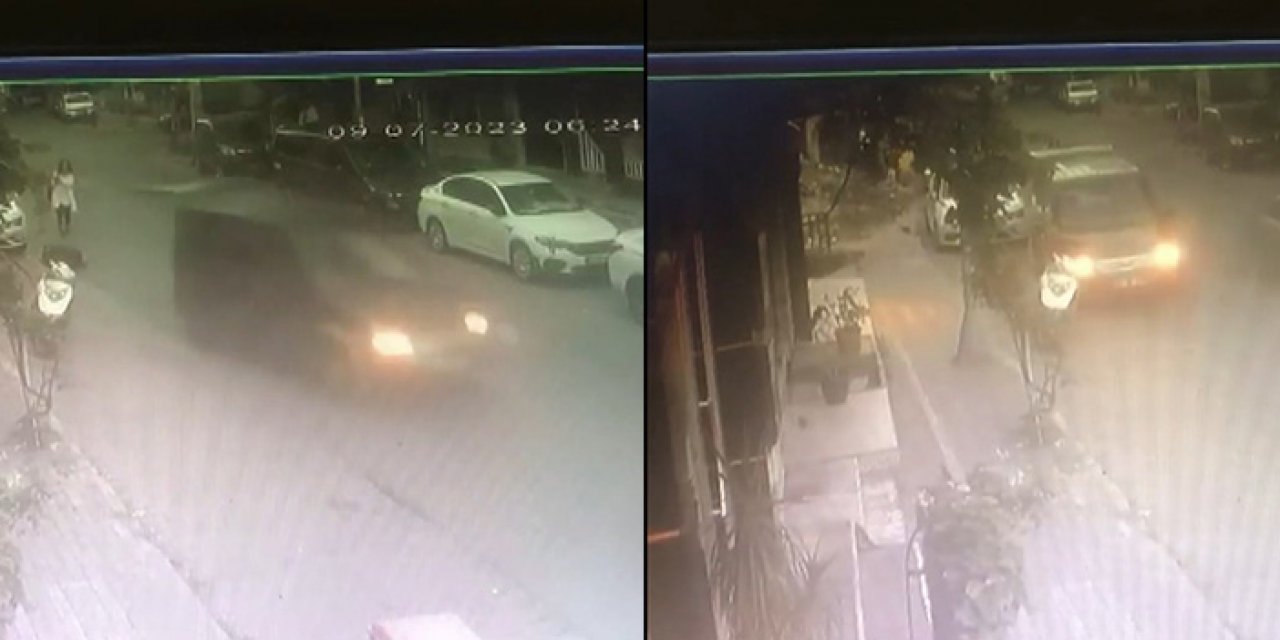 15-20 saniyede otomobili çalıp kaçtılar