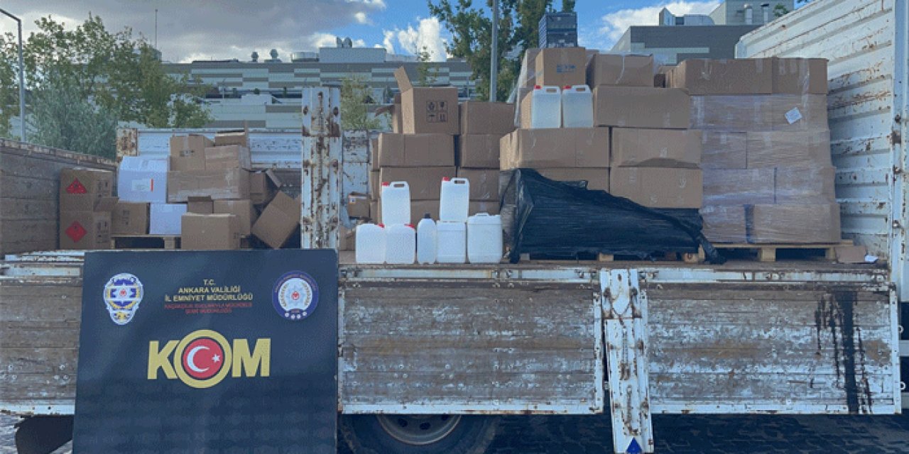 Ankara'da tonlarca metil ve etil alkol yakalandı