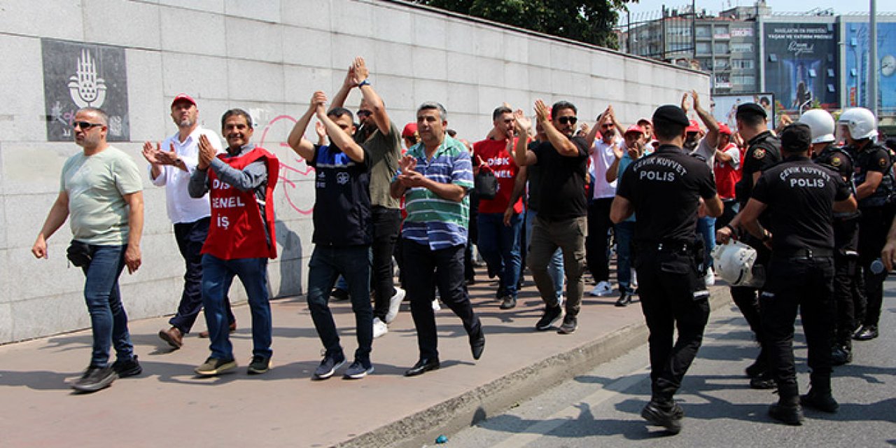 Belediye işçileri iş bırakma eylemi yaptı