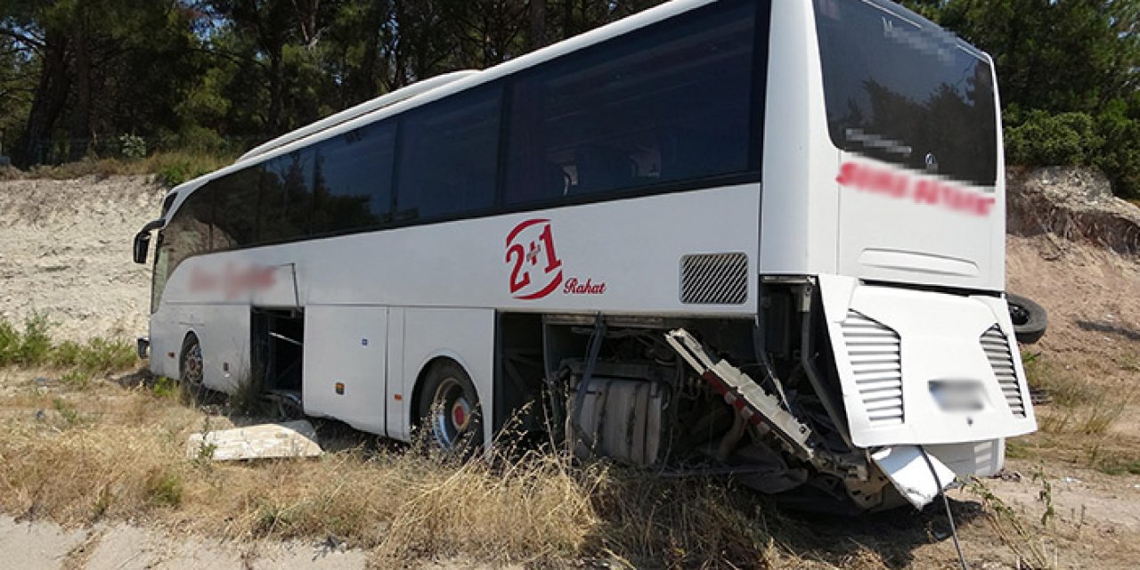Şarampole düşen otobüste 5 kişi yaralandı