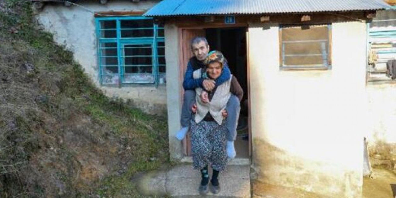 Felçli eşini sırtında taşıyan kadının hayali gerçek oldu