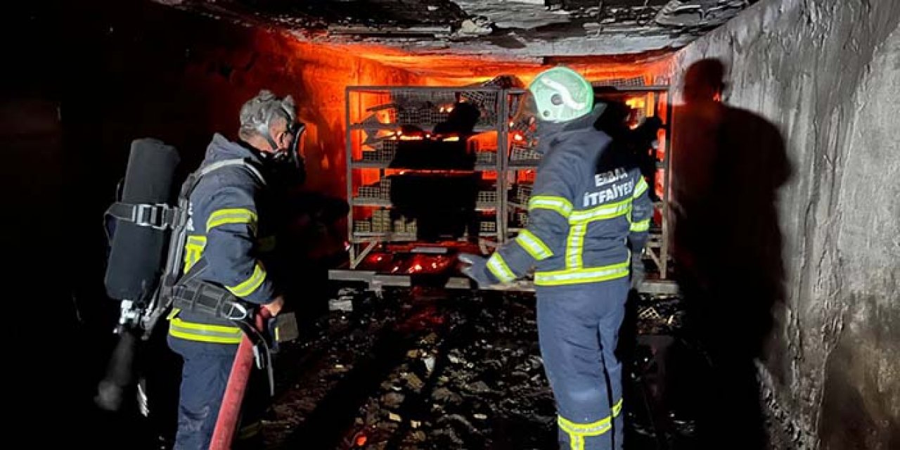 Tuğla fabrikası alevlere karıştı