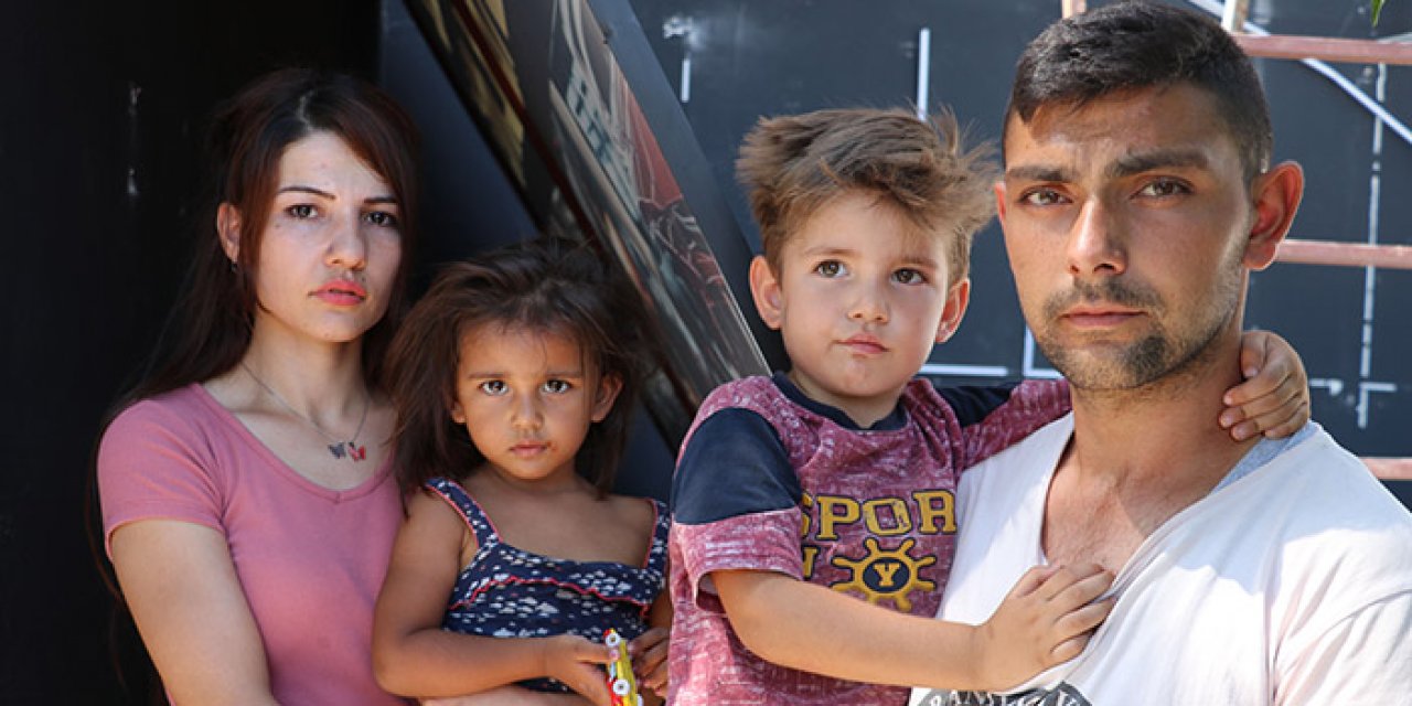 Gelirleri kiraya yetmediği için çocuklarıyla sokakta yaşıyorlar