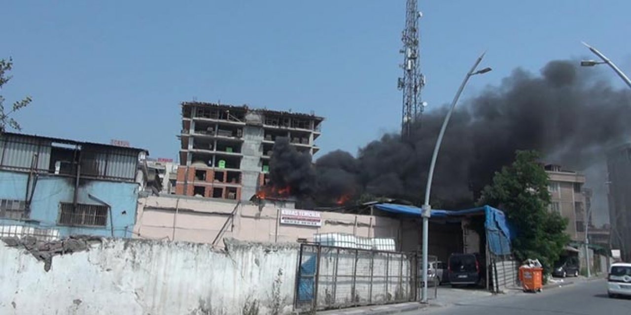 Metal fabrikasında korkutan yangın