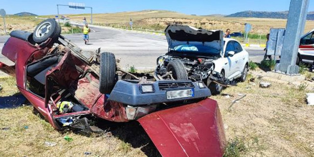 Kırıkkale'de feci kaza: 2'si çocuk 6 yaralı