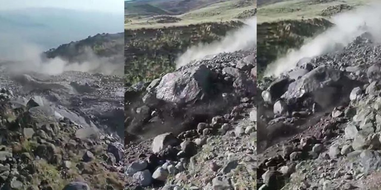 Sel suları dev kayaları sürükledi