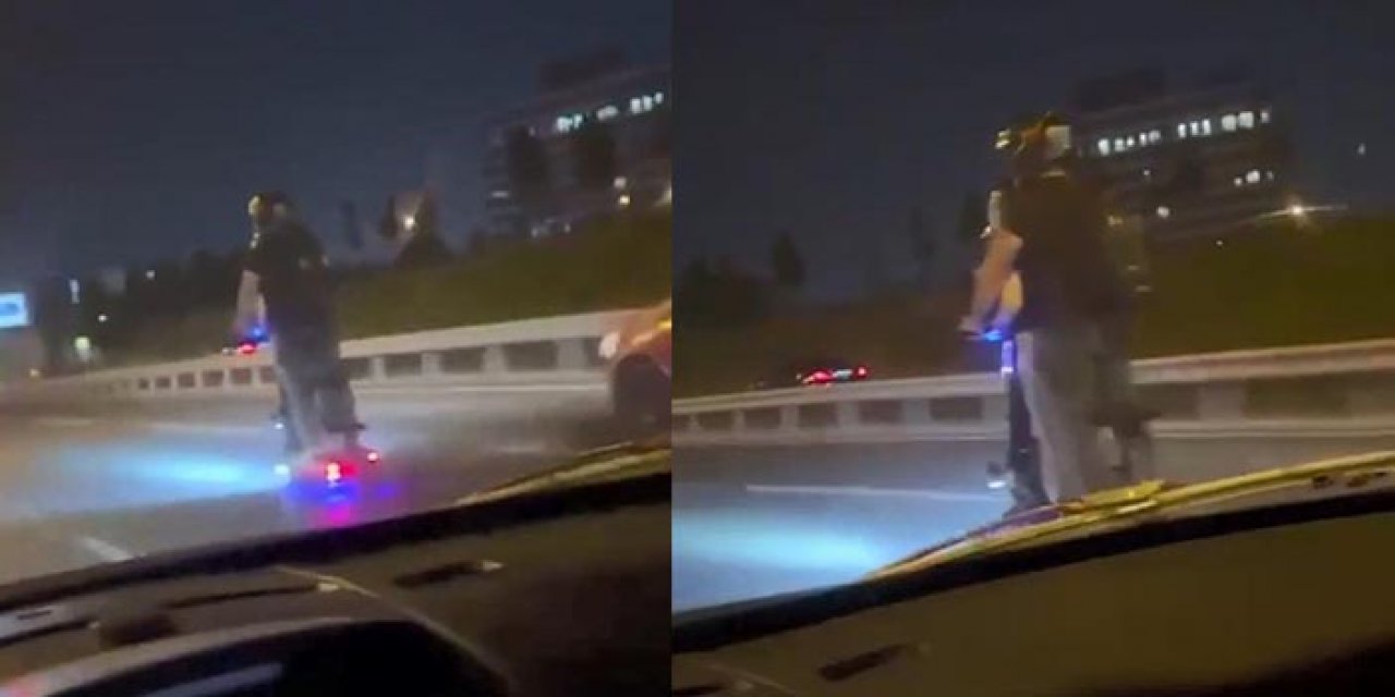 Skuterli trafik magandaları dehşet saçtı