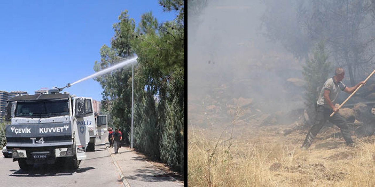 Şanlıurfa’da orman yangını: TOMA’lar müdahale etti