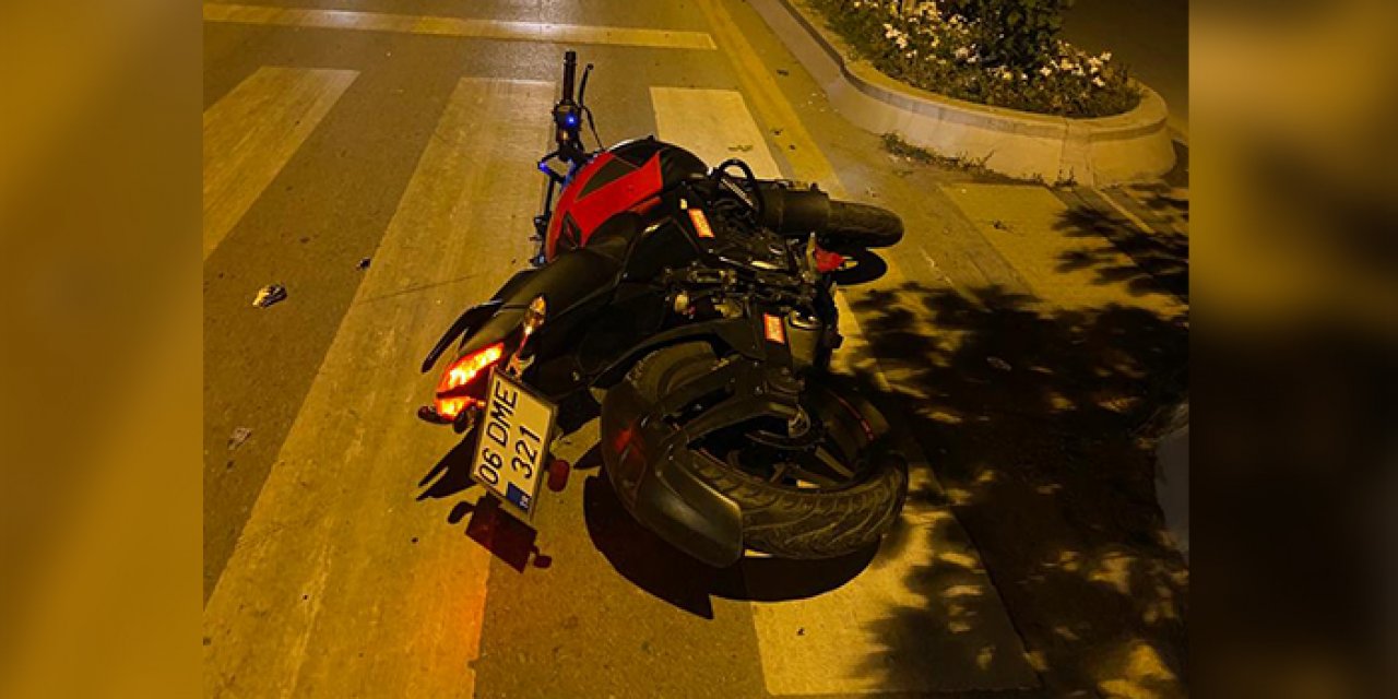 Çubuk'ta devrilen motosikletin sürücüsü yaşamını yitirdi