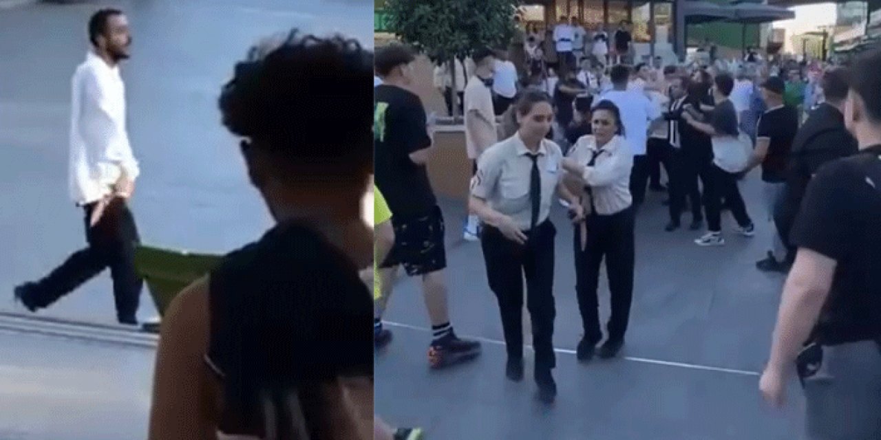 AVM'de panik: Bıçaklı saldırgan ortalığı birbirine kattı