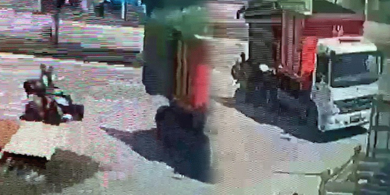 Geri geri gelen kamyona çarpan ATV sürücüsünün acı sonu