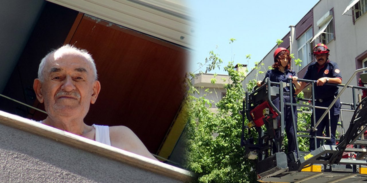 Evinde mahsur kalan yaşlı adam için mahalleli seferber oldu