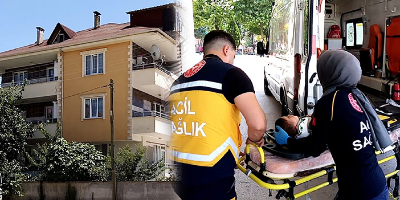 Balkondan düşen küçük mert yaralandı