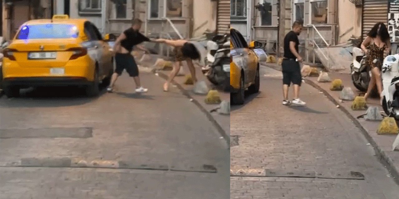 Taksici kadın yolcuyu darp etti