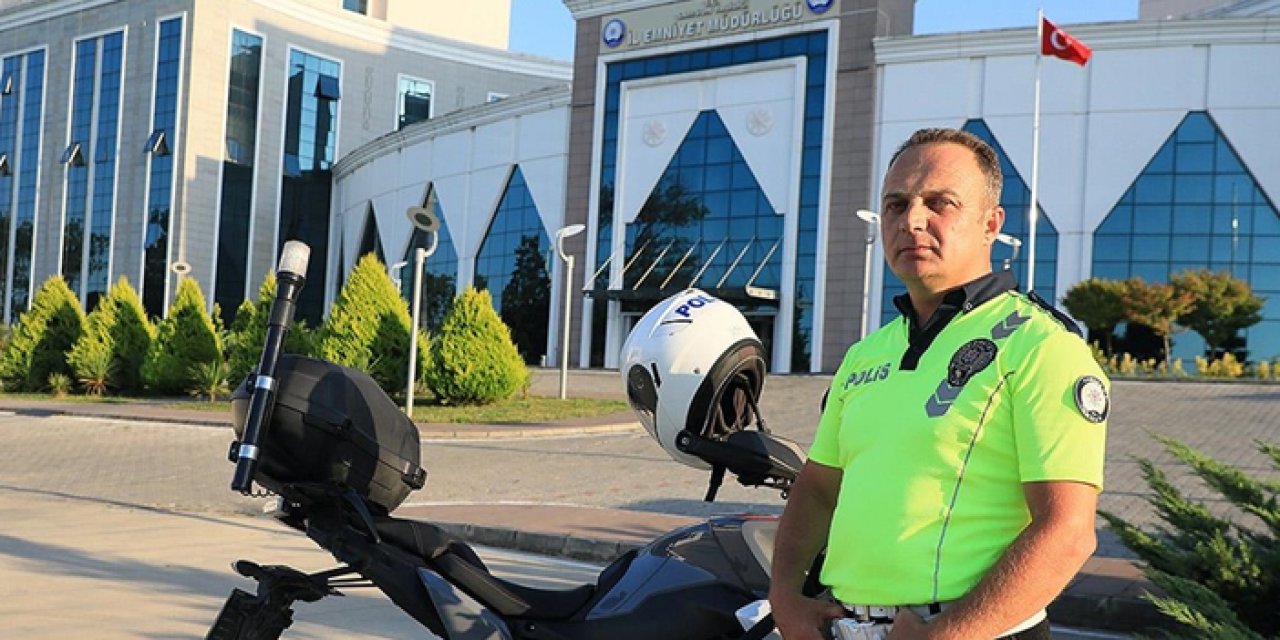 Motosikletli gence nasihat veren polis o anları anlattı