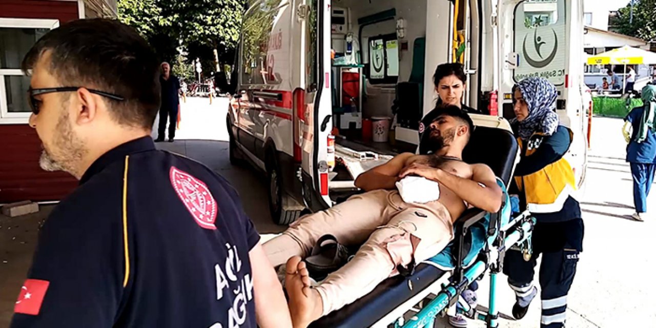 Elini makineye kaptıran işçinin parmakları koptu