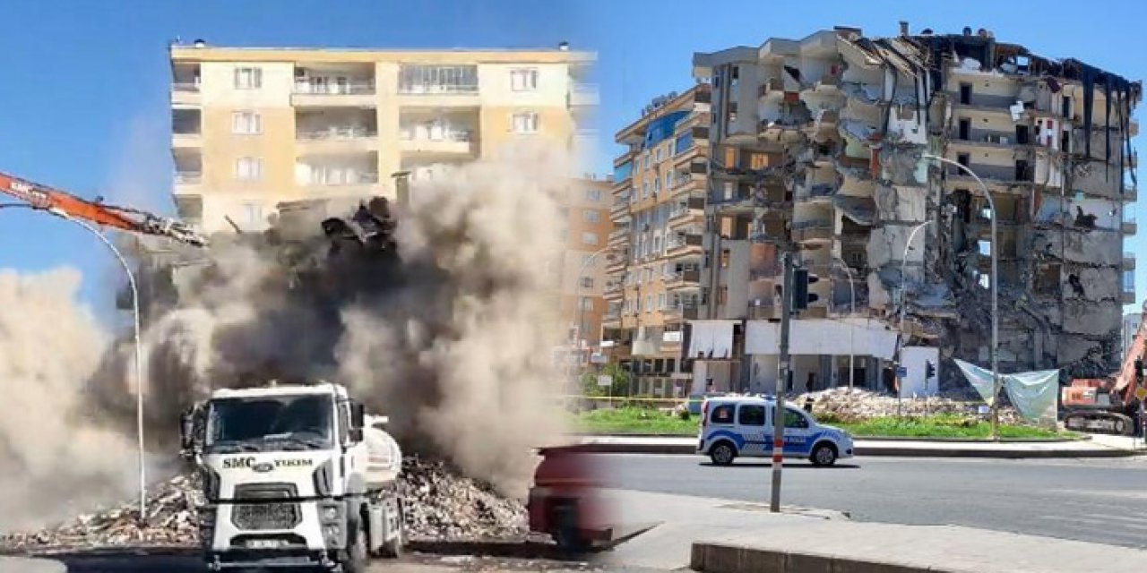 Diyarbakır'da 6 katlı bina çöktü: O anlar kameraya yansıdı