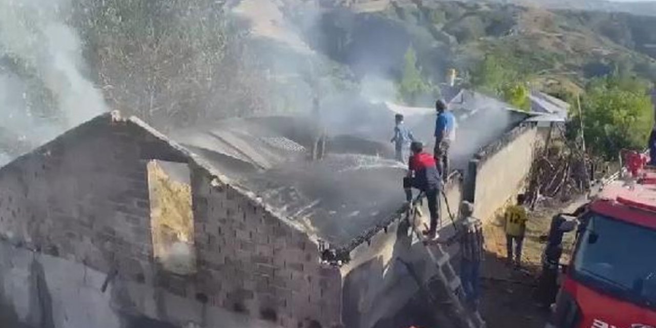 Bingöl’de ahırda yangın çıktı: 2 inek öldü