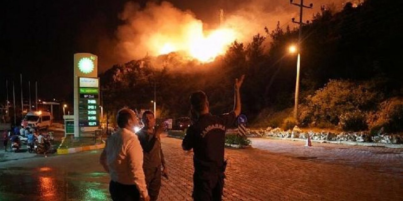 Yangına 206 personelle müdahale ediliyor