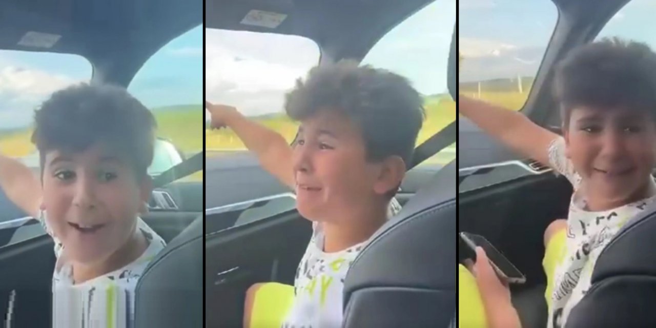 Türk bayrağını gören çocuk duygulu anlar yaşadı