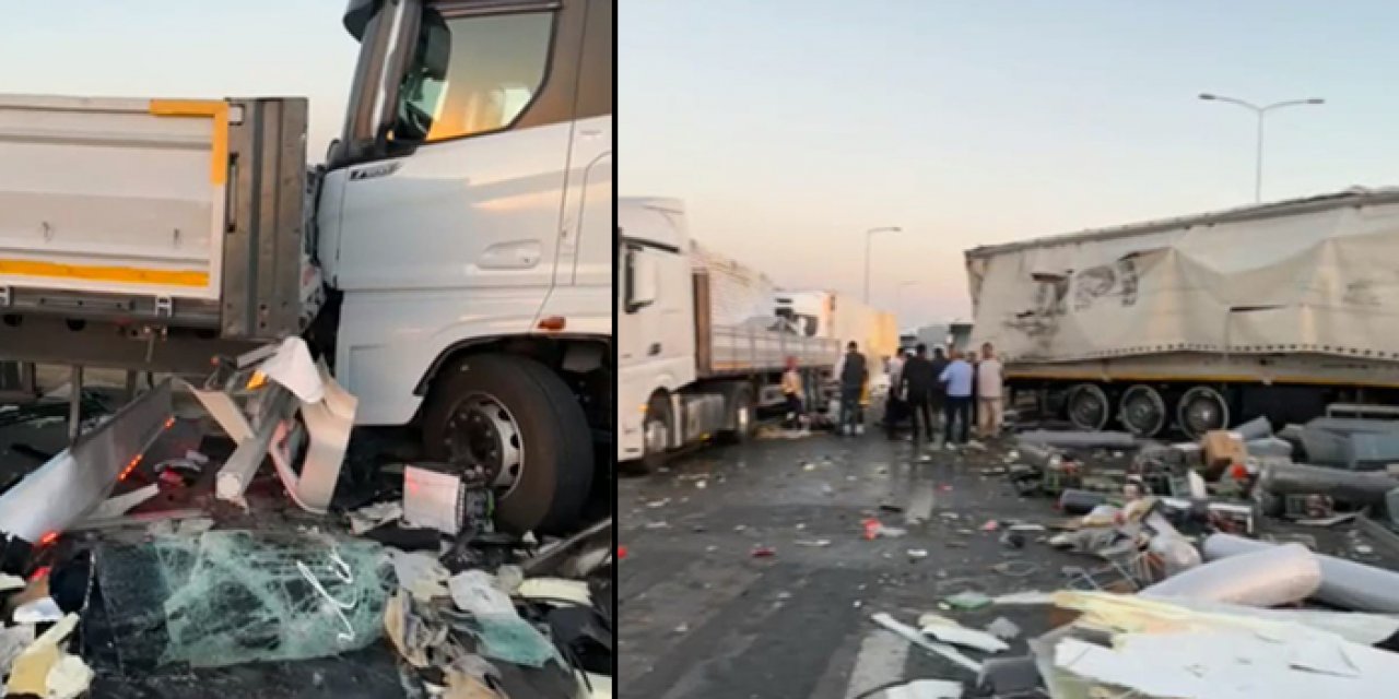 Direksiyon başında uyukladı: 3 TIR’a çarptı 4 kişi yaralandı