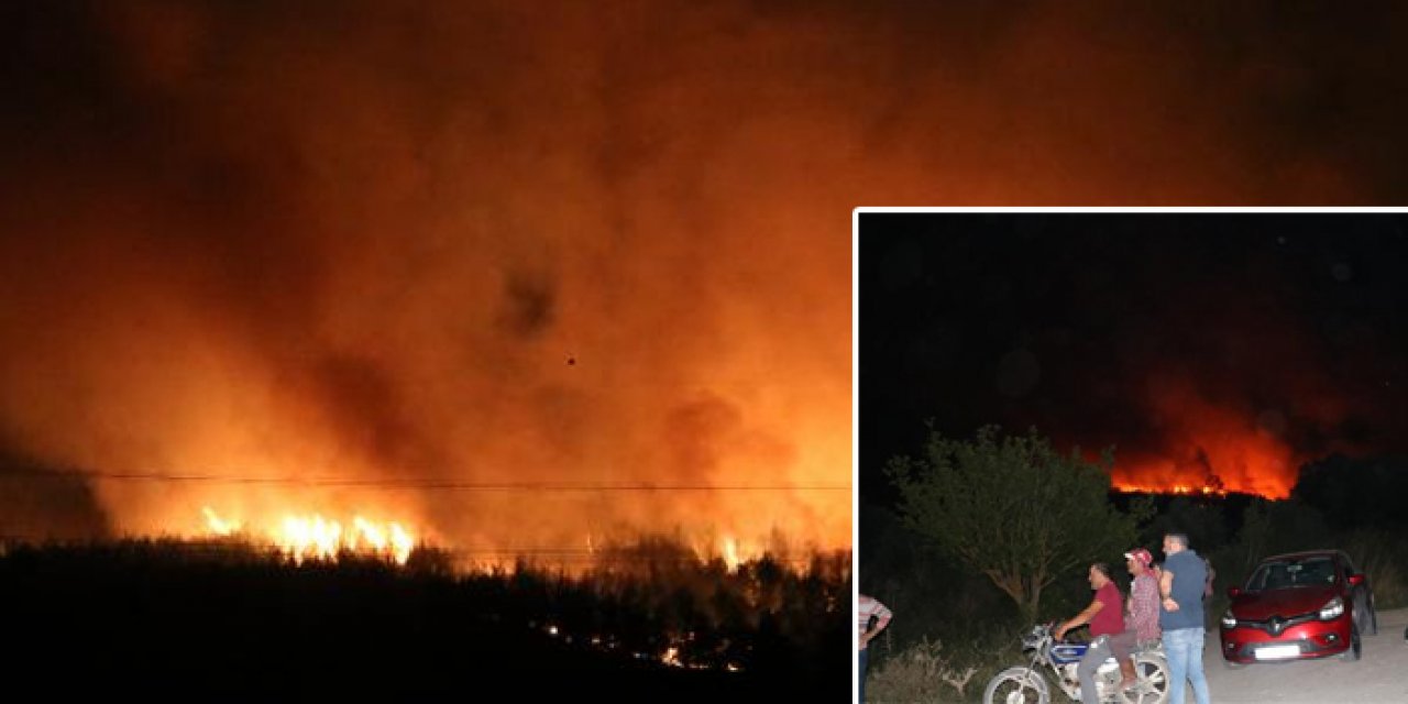 İzmir'de orman yangını 10 saatir devam ediyor