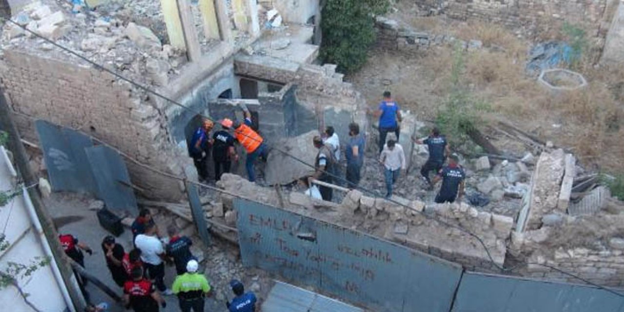 Kilis'te Metruk bina  çöktü: Enkazdan 1 kişi kurtarıldı