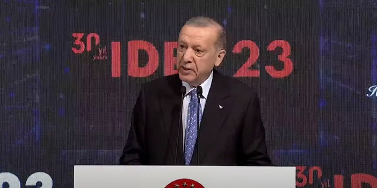 Cumhurbaşkanı Erdoğan Savunma Sanayi Fuarı'nda konuştu