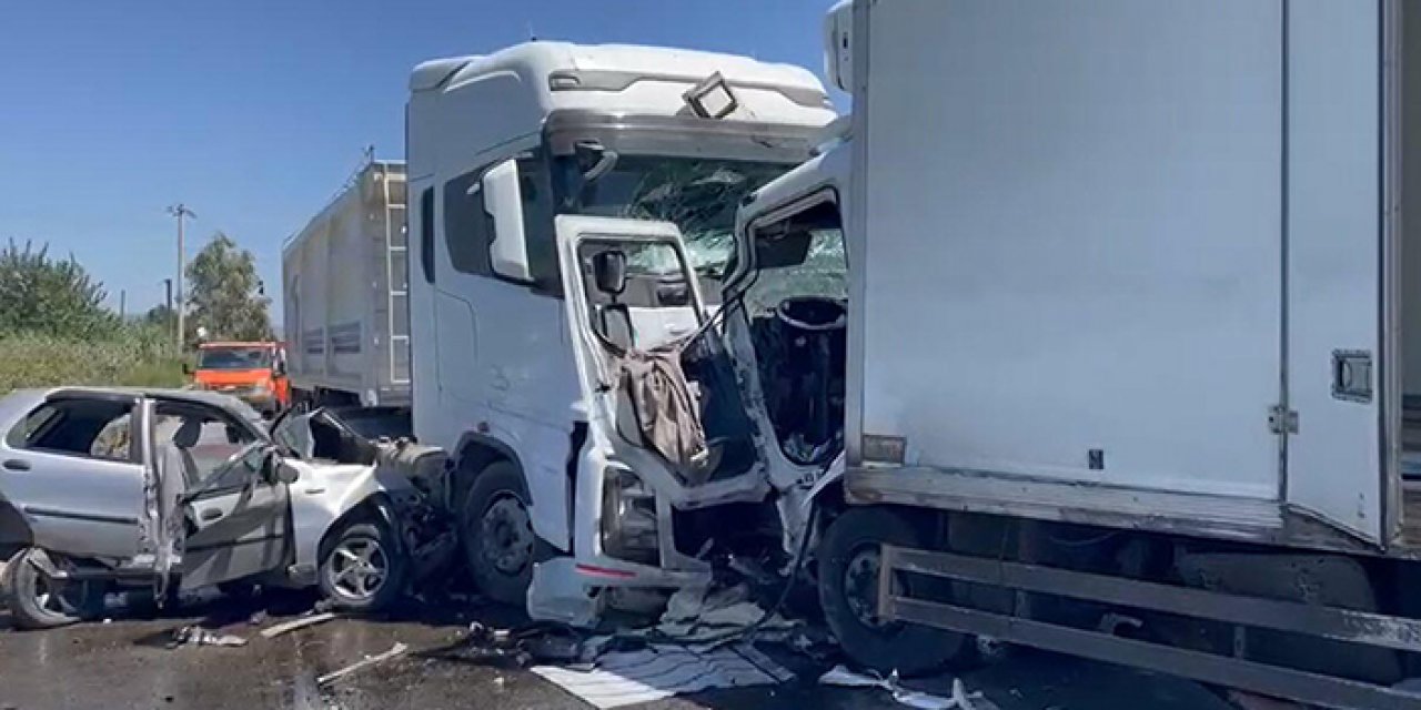 Meydana gelen zincirleme kazada 1 ölü 2 yaralı