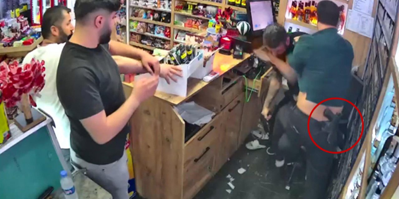 Tekel bayisine silahlı saldırı kameraya yansıdı