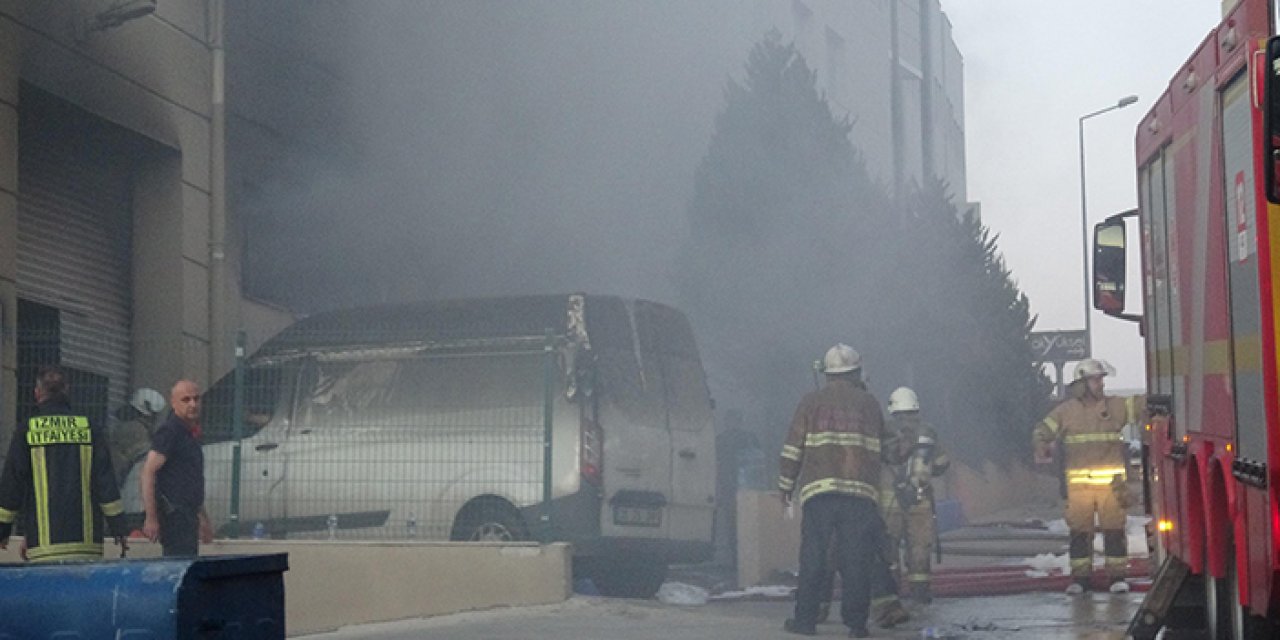 Tekstil atölyesinde korkutan yangın