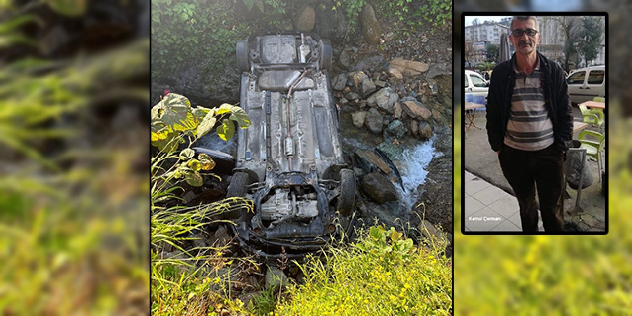 Otomobil dereye uçtu: 1 ölü 1 yaralı