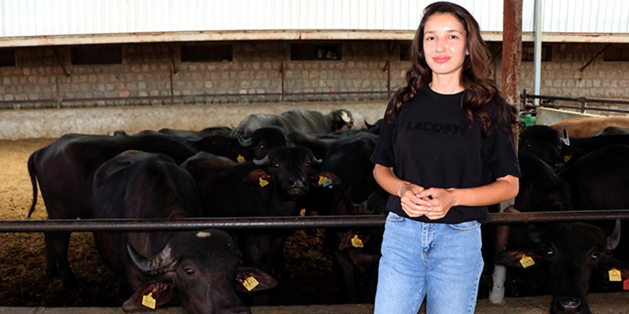 Genç kadın girişimci çiftçi kredisiyle süt işletmesi kurdu