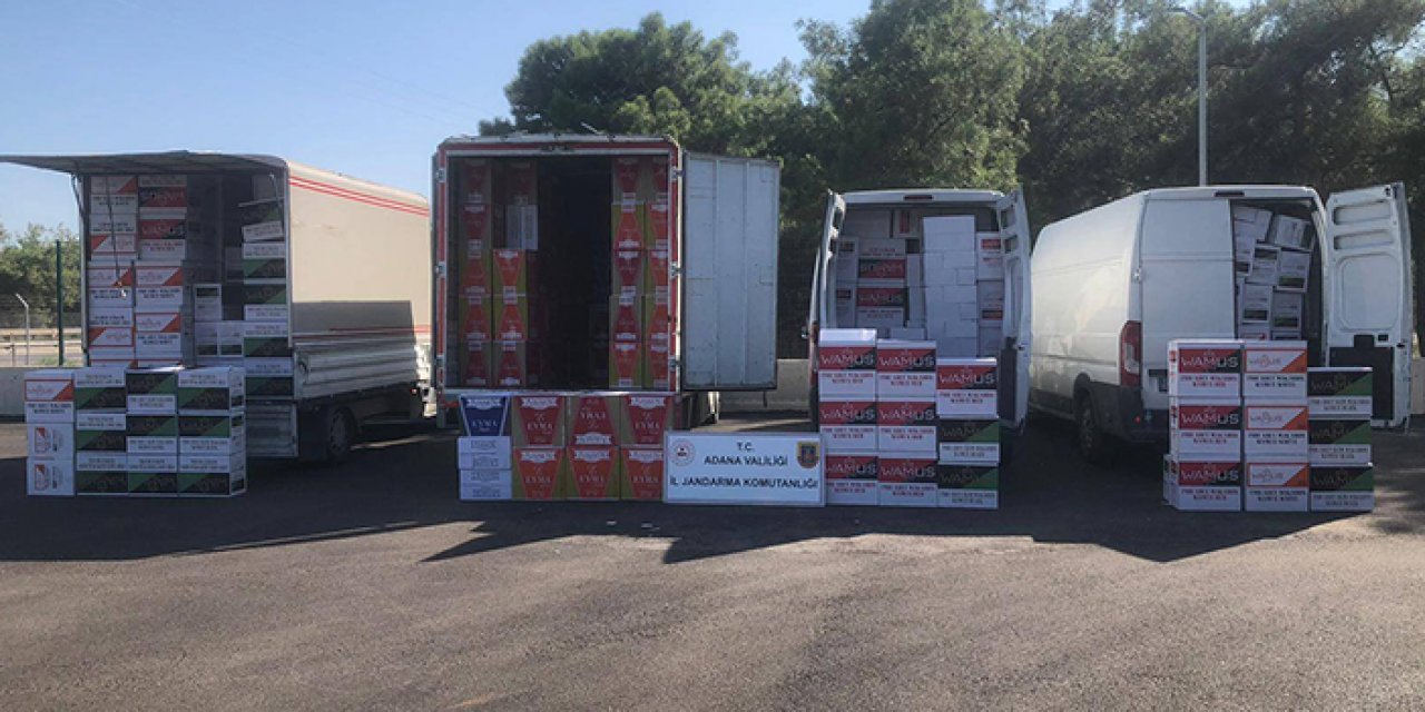 Adana'da milyonlarca kaçak makaron yakalandı