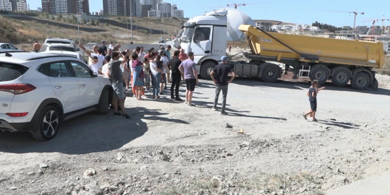 Mahalleli isyan etti: Hafriyat protestosu