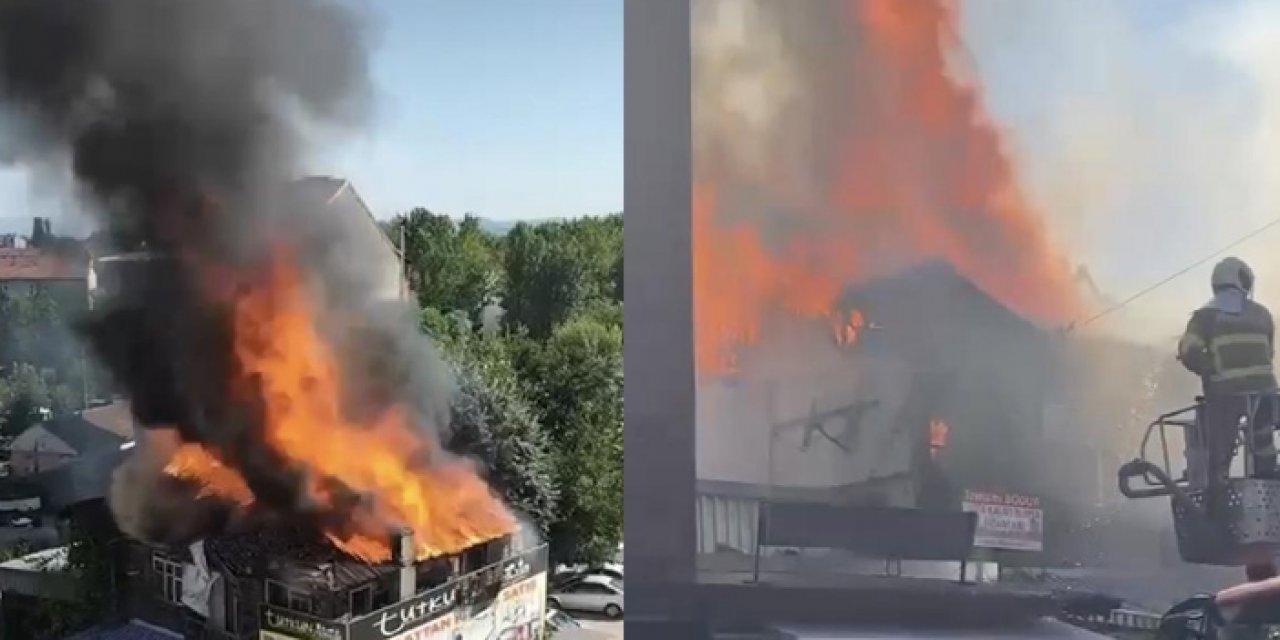 Bartın’da korkutan yangın: 2 katlı ev alev alev yandı