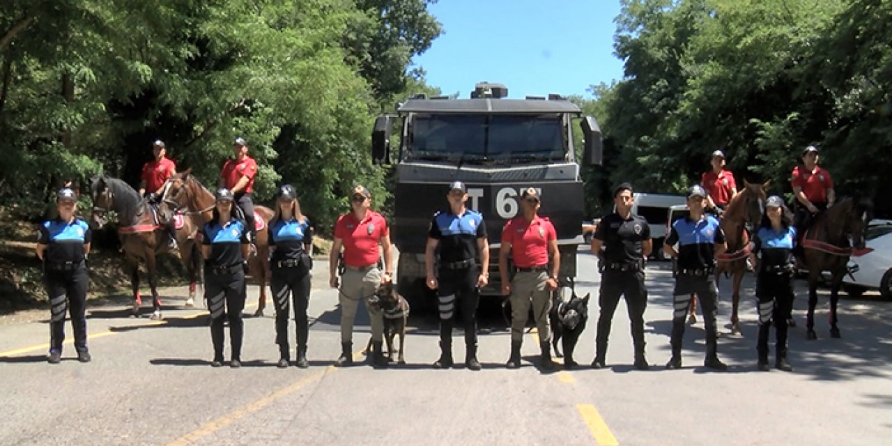 Polisten yangın devriyesi