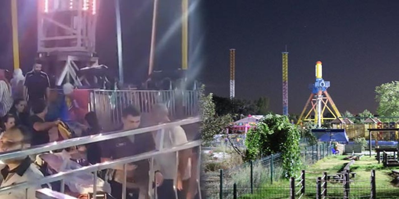 Lunaparkta can pazarı: Salıncak ağaca çarptı!