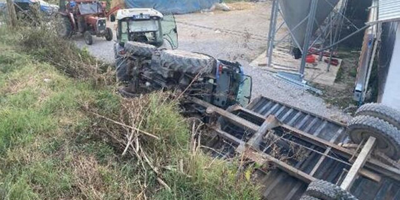 Devrilen traktörün altında kalan çocuk öldü