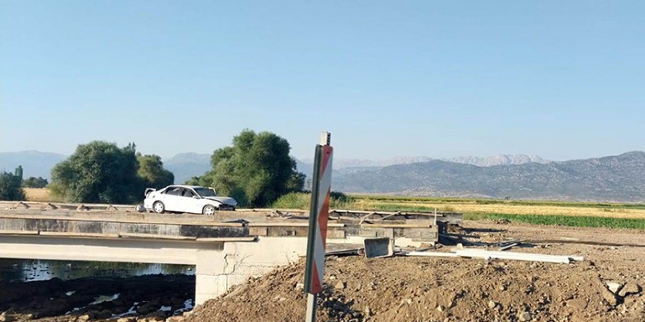 Beton bloğa çarptı: 1 yaralı