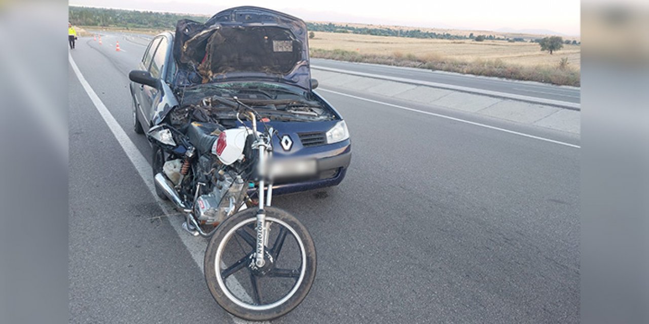 Meydana gelen kazada motosikletli sürücü yaşamını yitirdi